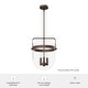 preview thumbnail 3 of 7, Hunter Karloff Clear Glass Bell-Shaped Pendant - Kitchen Island, Dining Room, Entry - Modern Farmhouse, Rustic, Industrial