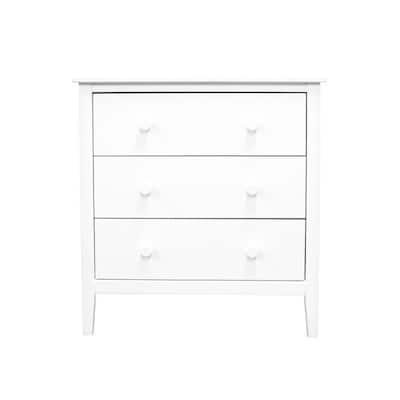 Adeptus Solid Wood Easy Pieces 3 Drawer Chest - White