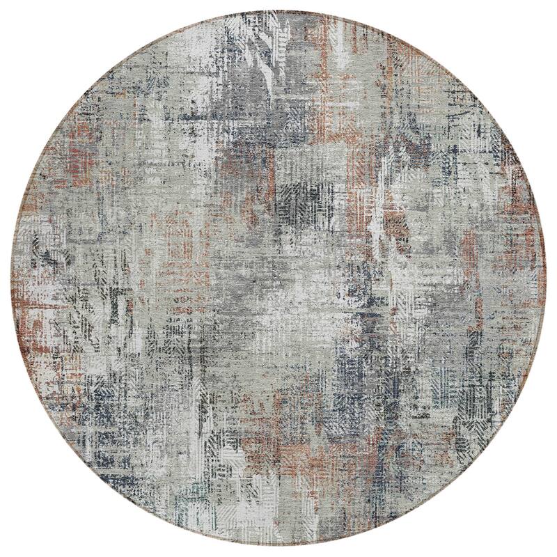 HomeRoots Abstract Transitional Rectangle Outdoor Rug