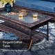 preview thumbnail 15 of 99, MAISON ARTS Extra-Large Patio Wicker Sofa Conversation Set with Coffee Table, Oversize Seat with 5.5'' Thick Padded Cushion