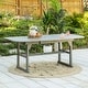 preview thumbnail 29 of 45, Walker Edison Surfside Acacia Wood Outdoor Extension Dining Table Grey Wash