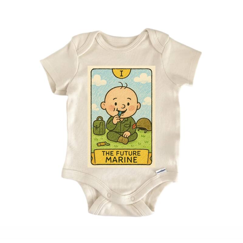 Future Military Crayon - Baby Bodysuit - White - 3-6M