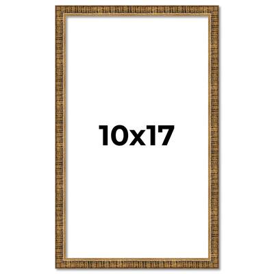 10x17 Frame Gold Kingsley Distressed Solid Wood Picture Frame Width