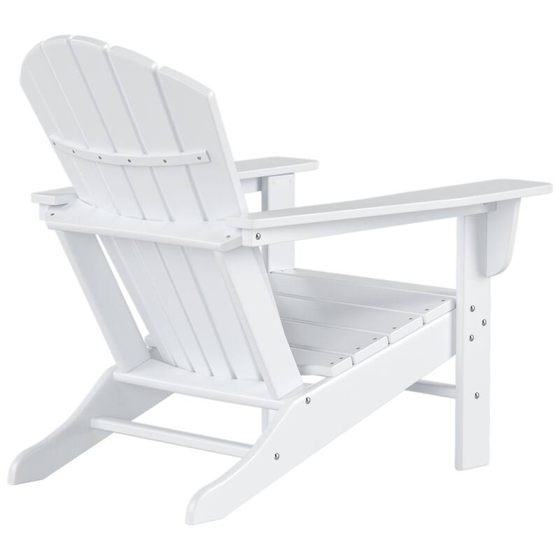 Altura Outdoor Eco-Friendly All Weather Adirondack Chair with Ottoman and Side Table (5-Piece Conversation Set)