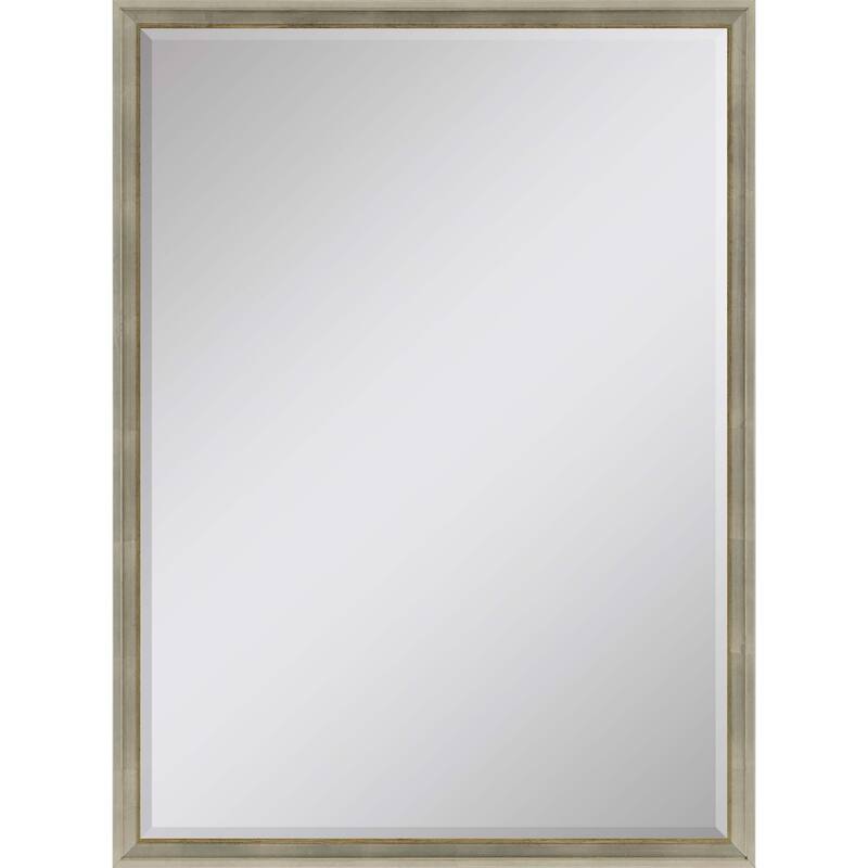 HomeRoots 38" Silver Wood Accent Mirror - 26.00 in. x 38.00 in. x 3.00 in.