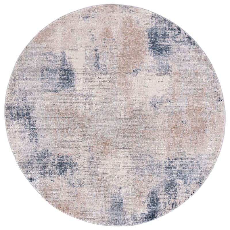 SAFAVIEH Vogue Johanna Modern & Contemporary Rug - 6'7" Round - Beige/Blue