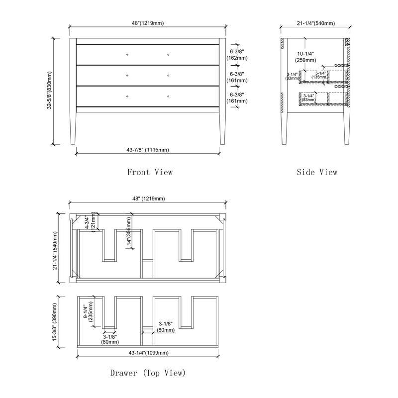 Ayer 48" Single Bathroom Vanity Set - 21D x 48W x 33H