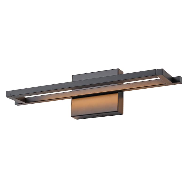 Modern Matte Black Linear Rectangular LED Wall Sconces Dimmable - Black