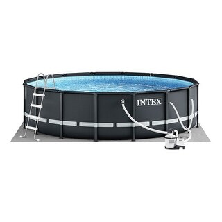 Intex Ultra XTR 16ft x 48in Outdoor Frame Above Ground Swimming Pool Set w/ Pump