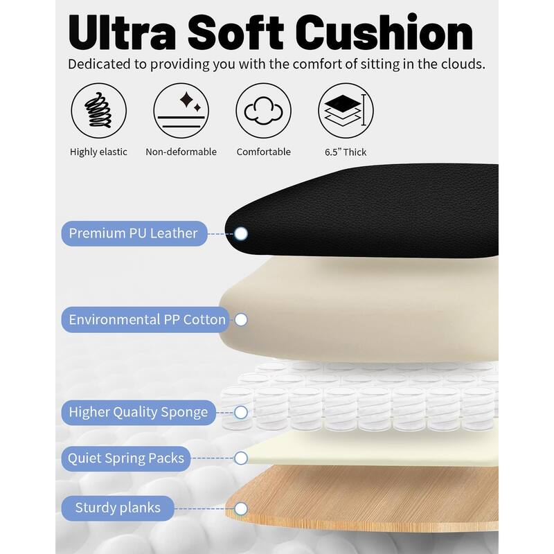 600LBS Large Heavy Duty Office Chair,High Back Executive Desk Chair with Pocket Spring Cushion, Quiet Rubber Wheel