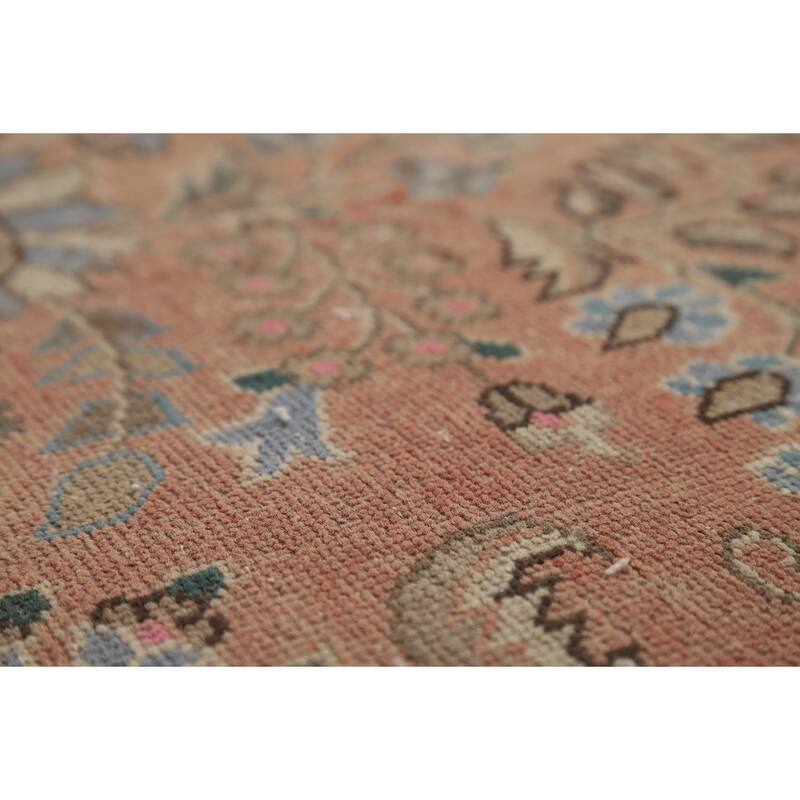 Floral Tabriz Persian Area Rug Handmade Living Room Wool Carpet - 9'8"x 12'7"
