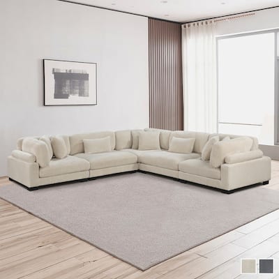 Braidy Corduroy 5-Piece Modular Sectional Sofa