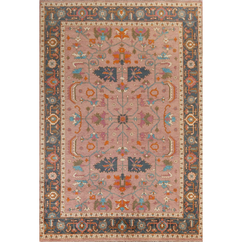 Heriz Serapi Indian Area Rug Handmade Floral Wool Carpet - 8'10" x 11'10"