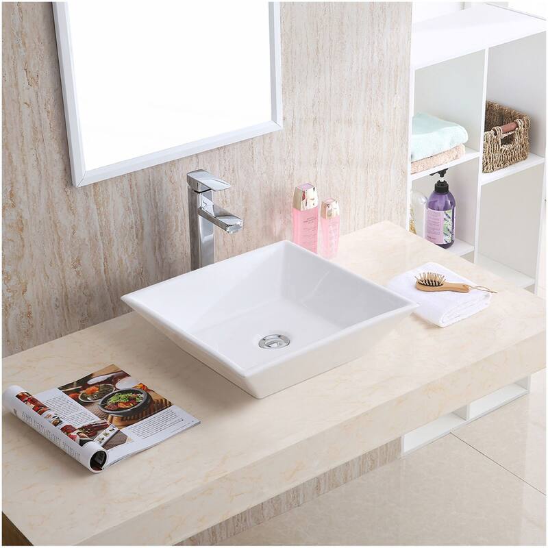 Karran USA VC-603 Valera 16-1/4" Square Vitreous China Vessel Bathroom
