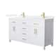 Option White / White Quartz Top / Brushed Gold Hardware