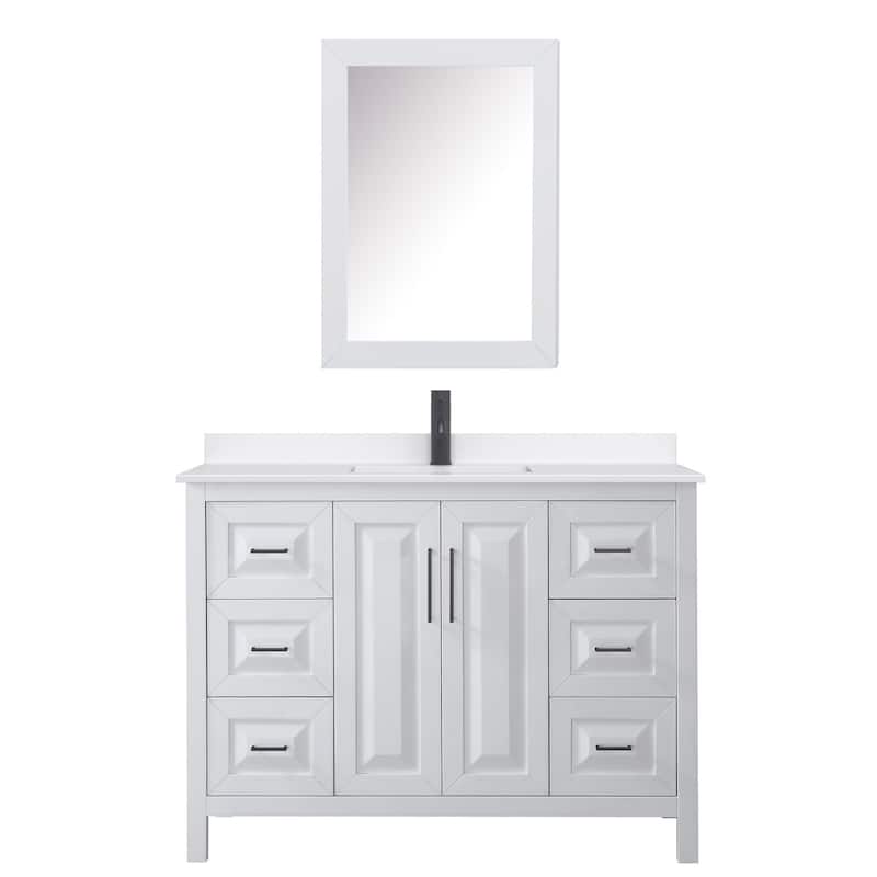 Wyndham Collection WCV252548S-QTZ-UNSMED Daria 48" Free Standing