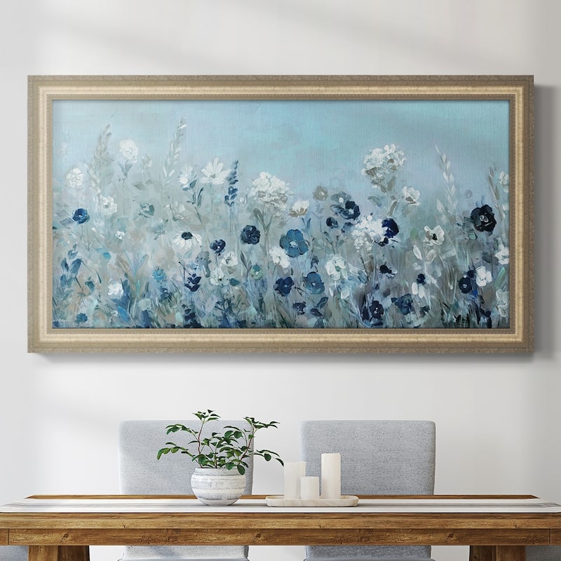 Teal Light Garden Premium Framed Canvas- Ready to Hang