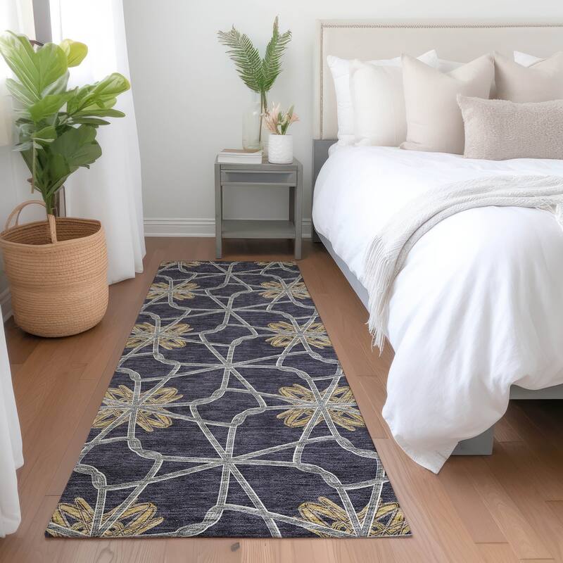 Machine Washable Indoor/ Outdoor Chantille Contempoary Whimsy Rug