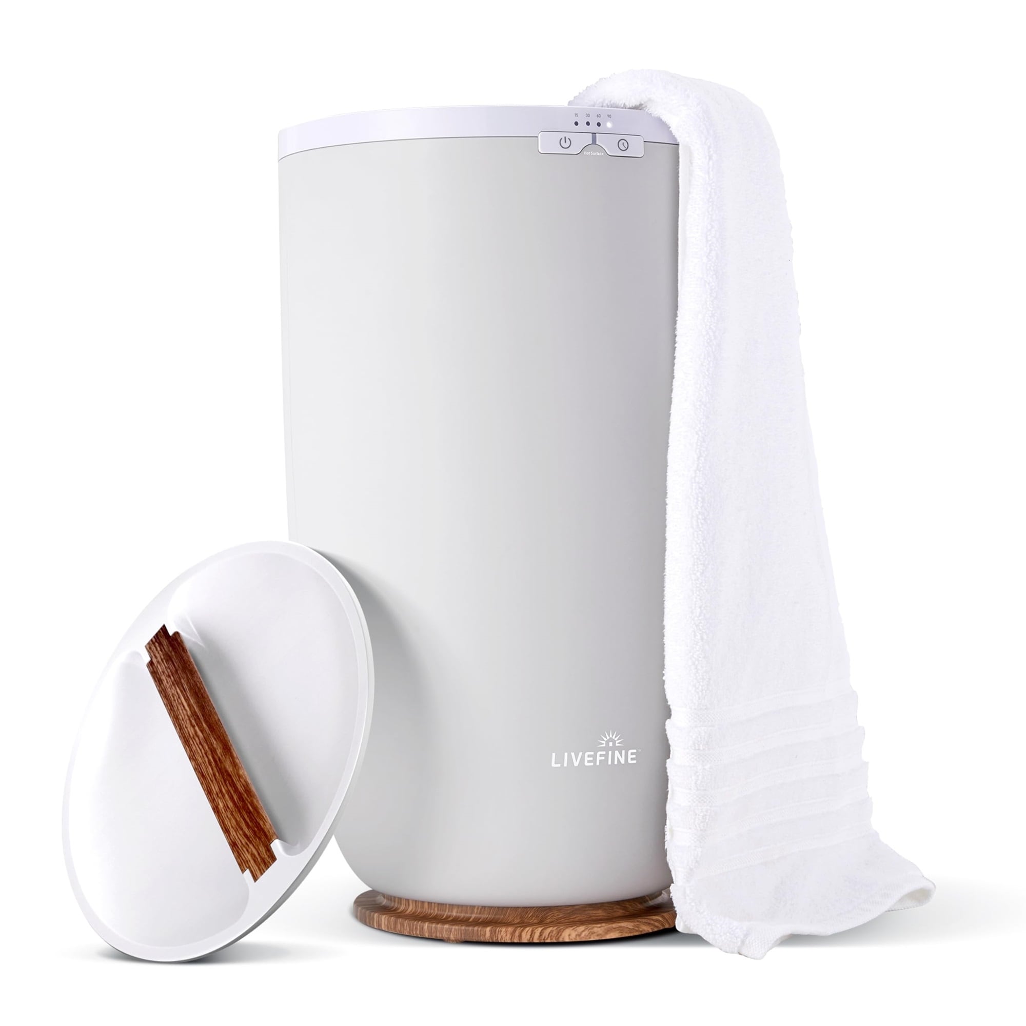 LiveFine Large Bucket Towel Warmer w/ Timer & Auto Shut-Off – Fits Two 40”x70” Towels