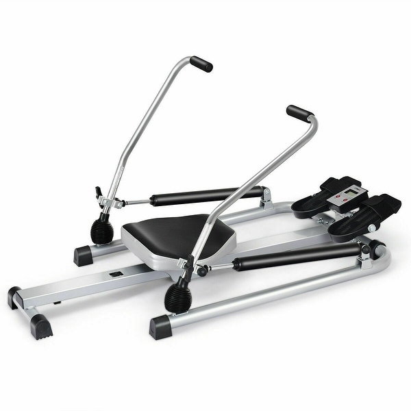 Rowing machine hydraulic clearance