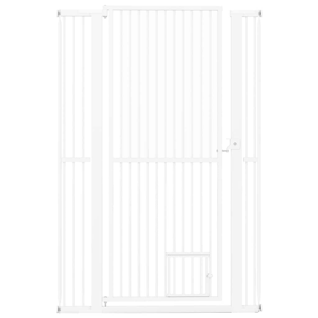Costway 59"/67.5" Extra Tall Pet Gate with 30.5”-41” Width & 2 - White