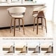 preview thumbnail 110 of 167, Glitzhome Set of 2 or 4 Modern Counter & Bar Height Wooden Swivel Bar Stools