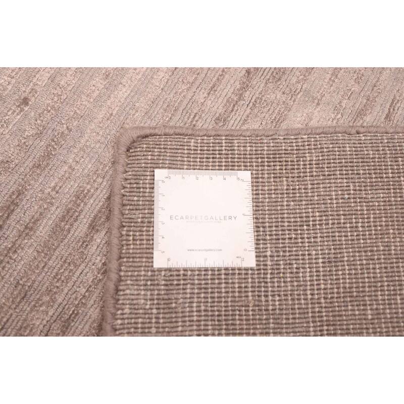 ECARPETGALLERY Hand Loomed Shimmer Grey Viscose Rug - 6'7 x 9'8