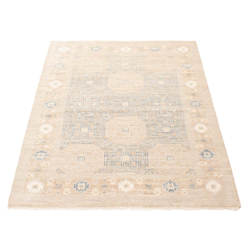 ECARPETGALLERY Hand-knotted Mamluk Tan Wool Rug - 5'0 x 7'0