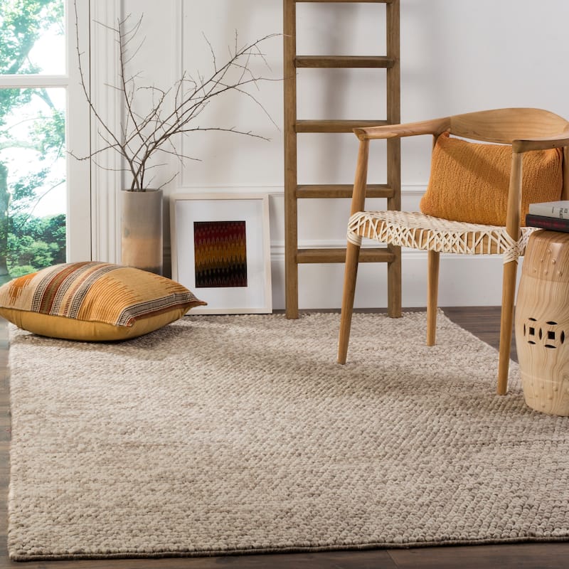 SAFAVIEH Natura Gerta Handmade Wool Area Rug - 10' Square - Beige