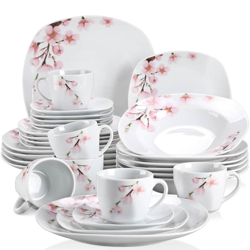 VEWEET Annie Flower Dinnerware Set (Service for 6) - 30 Piece