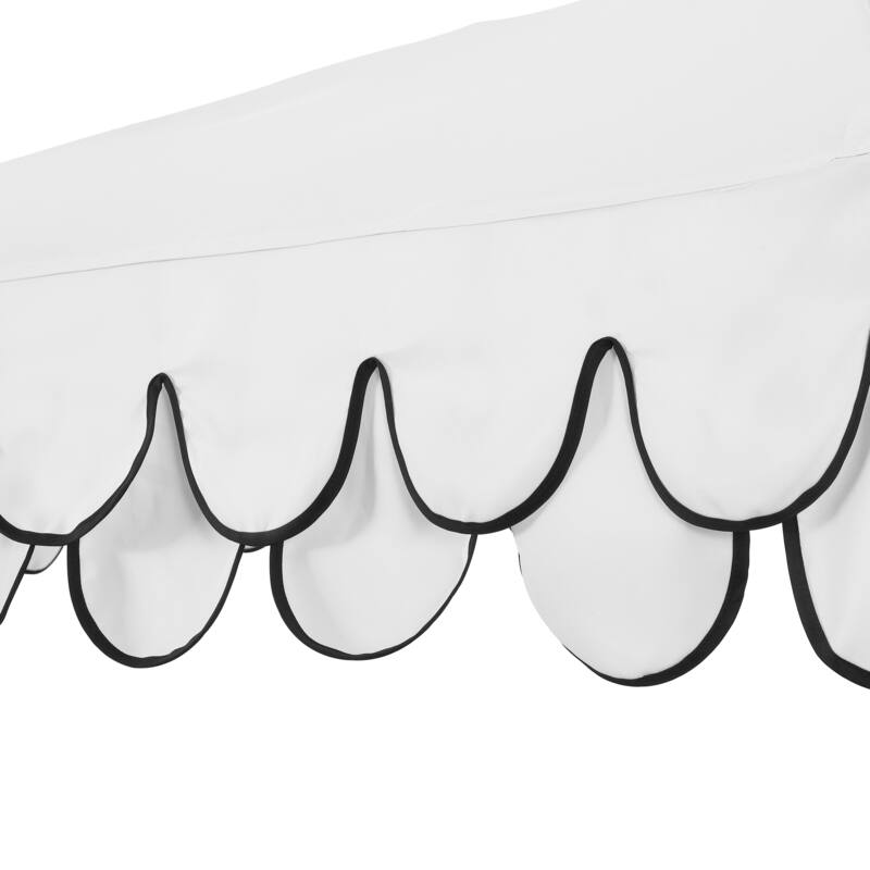 9ft Fringe Patio Umbrella Auto-Tilt, Crank, by JONATHAN Y