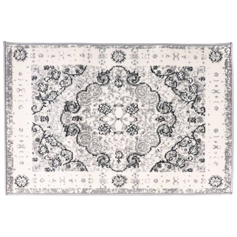 World Rug Gallery Vintage Oriental Distressed Medallion Rug