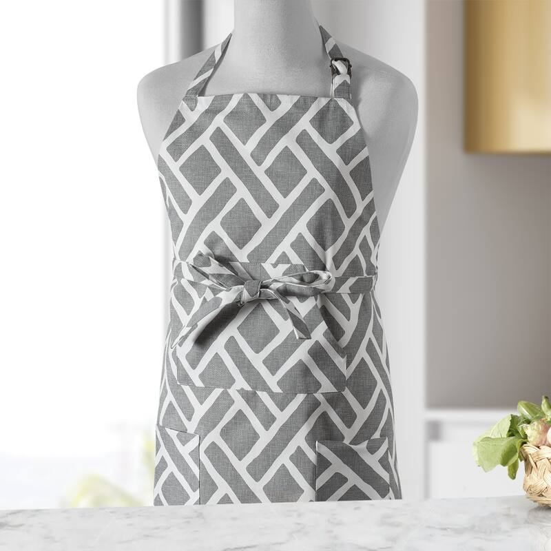 Exclusive Fabrics Martinique Printed Cotton Apron - 27 X 34