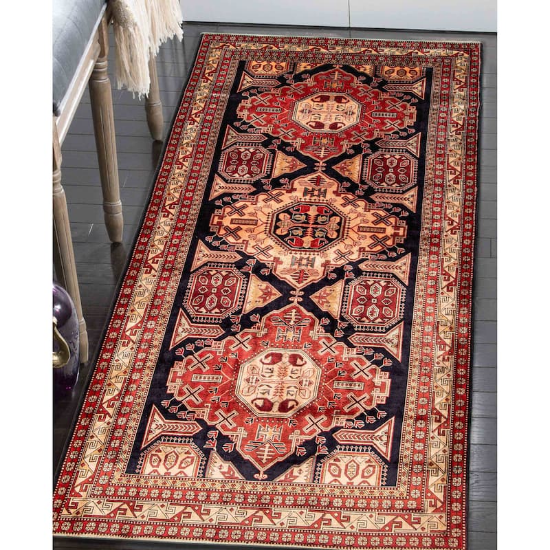 ECARPETGALLERY Hand-knotted Kayseri Dark Navy Wool Rug - 5' 3" x 9' 10"