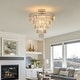 preview thumbnail 17 of 22, Crystal Chandeliers,5-Tier Round Semi Flush Mount Chandelier Light Fixture, Large Contemporary Luxury Ceiling Lighting