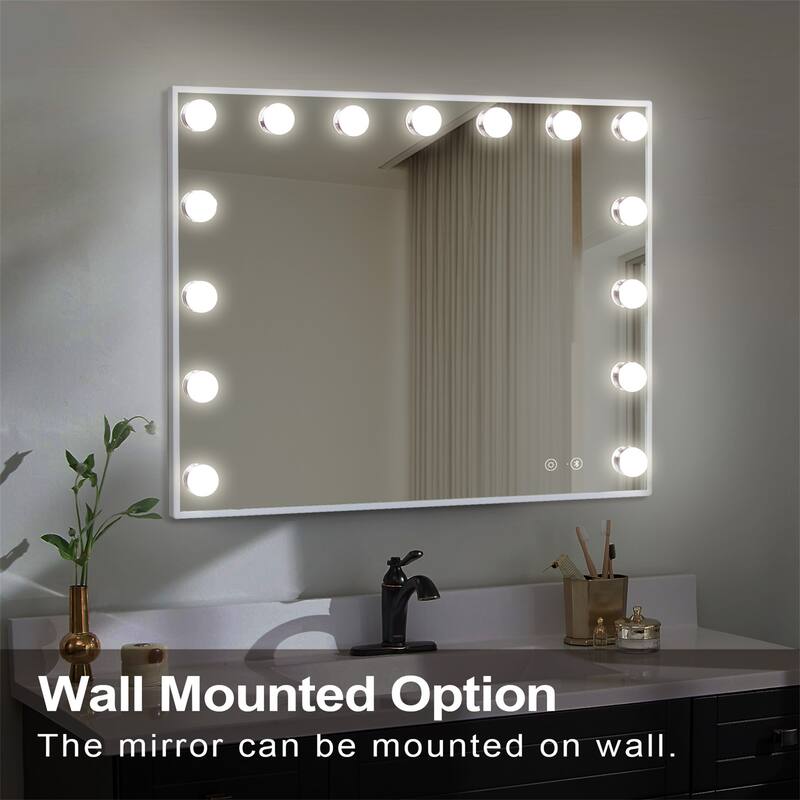 Vanity Mirror with Lights and Bluetooth Speaker