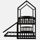 preview thumbnail 18 of 39, Twin Over Twin Bunk Bed with Slide, House Bed with Slide