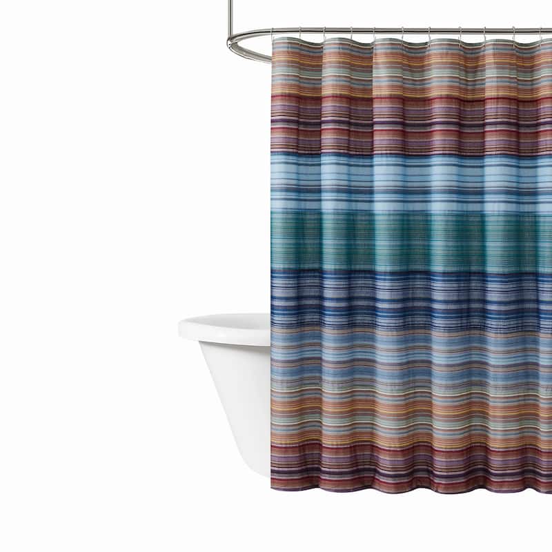 Brooklyn Loom Met Stripe Yarn Dye Shower Curtain