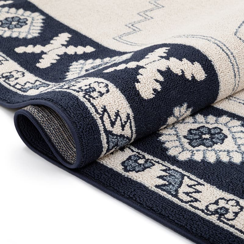 Well Woven Loop De Loop Kaya Tribal Geometric Area Rug