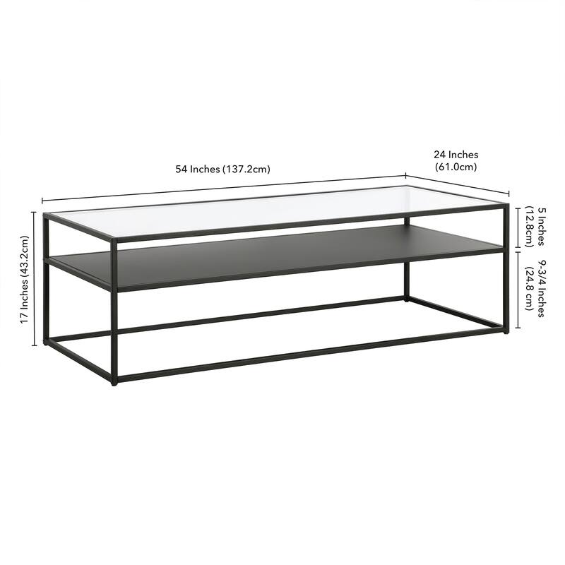 Ada 46" Wide Rectangular Coffee Table