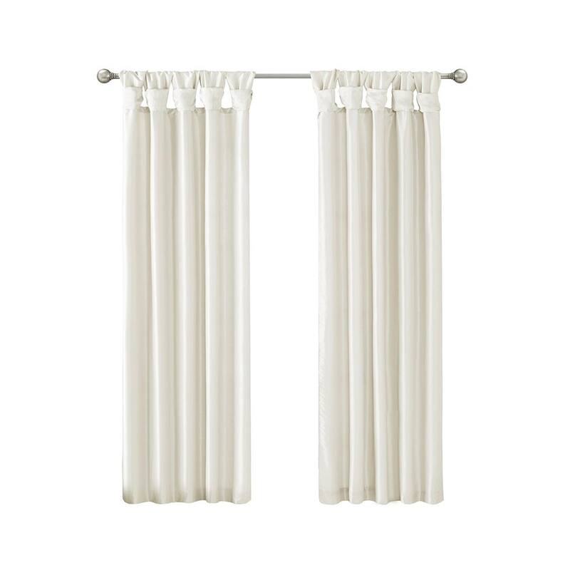 Twist Tab Lined Window Curtain Panel