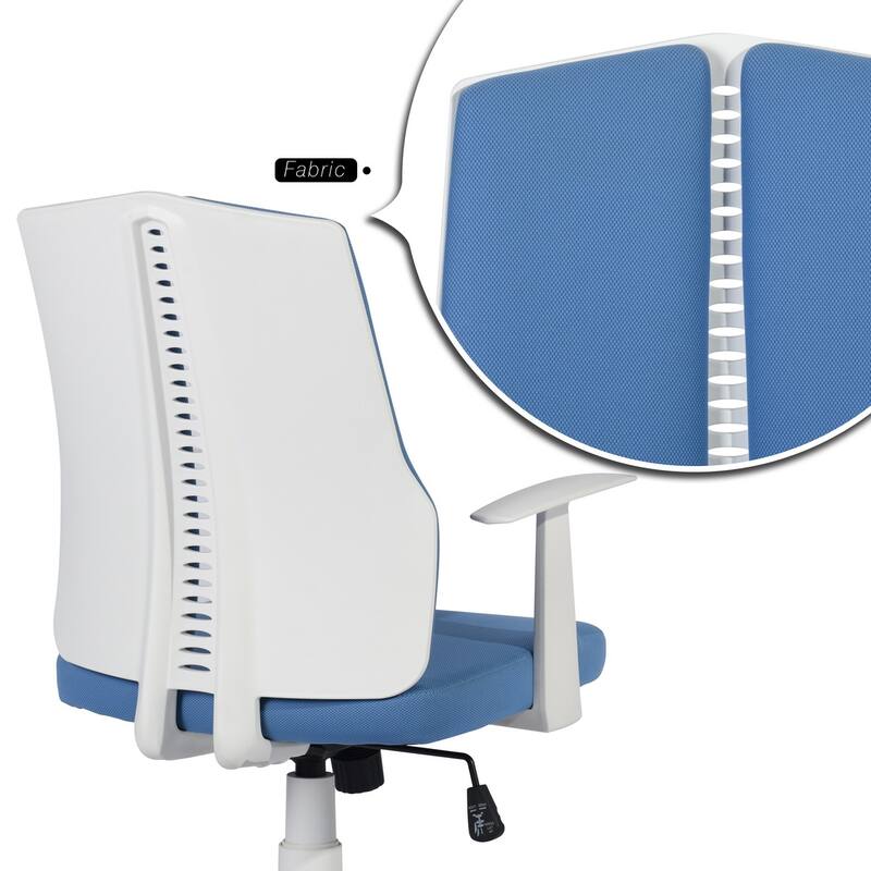 HomyLin Adjustable Home Office Chair Swivel Task Chair with Armrest and Lumbar Support