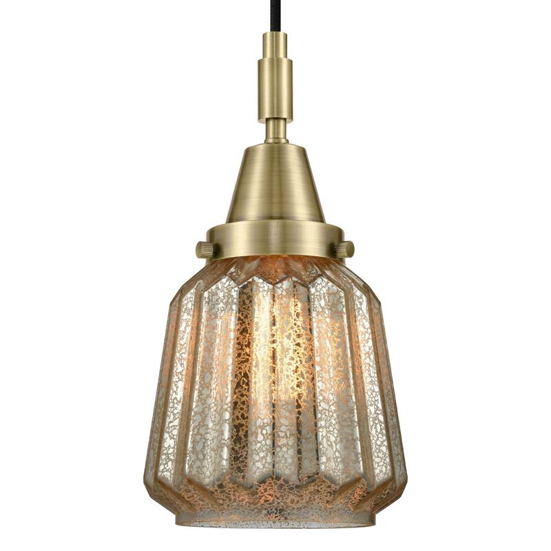Innovations Lighting 447-1P-G146 Chatham 7" Wide Mini Pendant with - Antique Brass