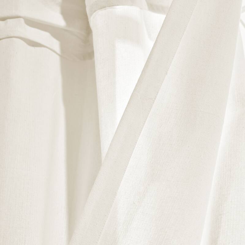 Lush Decor Ruched Waterfall Linen Window Curtain Single Panel - 84" x 52"