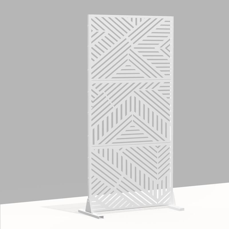 Outdoor Privacy Screen Metal Privacy Screen Panel Free Standing - 72*35