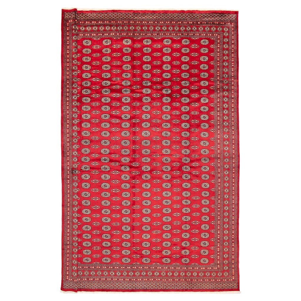 Finest Peshawar Bokhara Red Rug 10'10" x 14'7" - 10'10 x 14'7