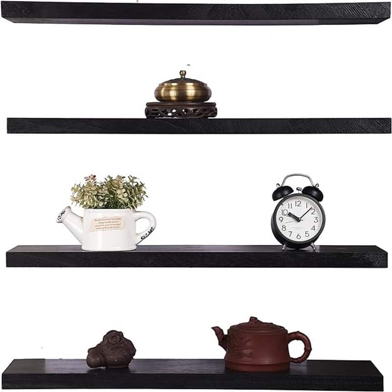 Wall Mounted Farmhouse Wooden Wall Shelf - 36"D x 6"W x 4"H