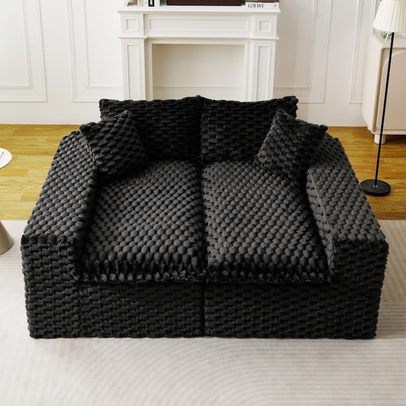 Free Combination Modular Couch Fluffy Turtle Velvet Sectional Sofa
