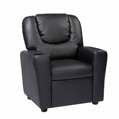 Recline, Relax, Rule Kids' Comfort Champions, Suri Push Back Kids Recliner Chair with Footrest & Cup Holders, Push Back Toddler