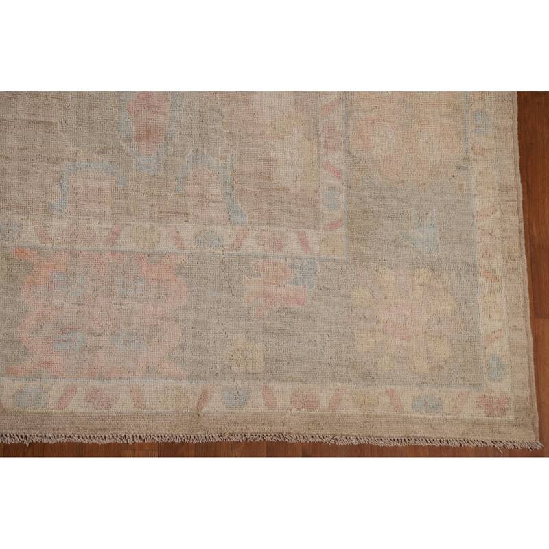 Vegetable Dye Oushak Oriental Large Rug Handmade Wool Carpet - 10'2"x 13'7"